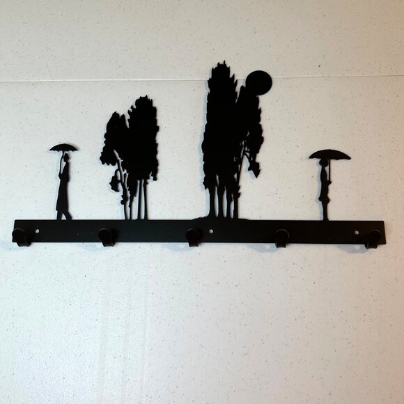 Kala Other - Small metal wall art Tie key scarf towel umbrella leash rack holder 5 hooks